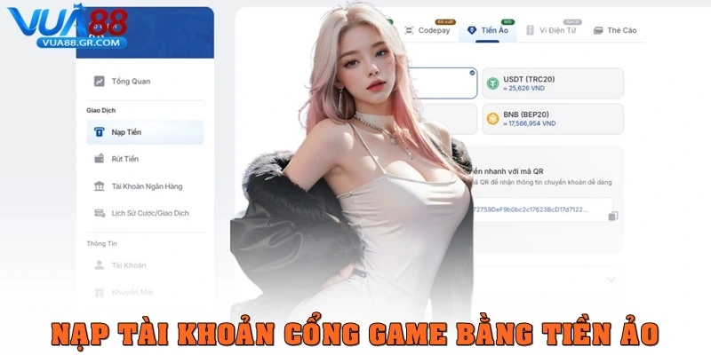 Nạp tài khoản cổng game bằng tiền ảo